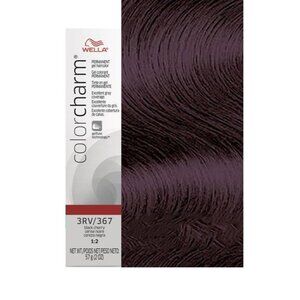 6 PACK Wella Black Cherry Color Charm Permanent Gel 2 oz 367/3RV